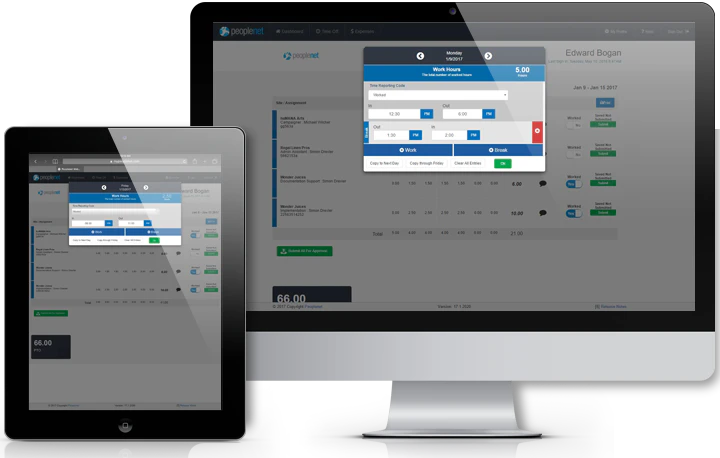 screenshot of Bullhorn Time & Expense